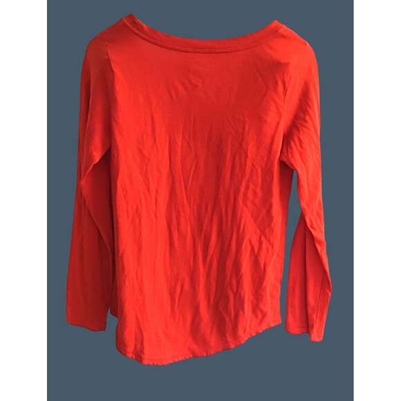 WONDERSHOP- WOMENS RED LONG SLEEVE CREW NECK FRONT GRAPHIC SHIRT SIZE X-LARGE - Picture 2 of 6